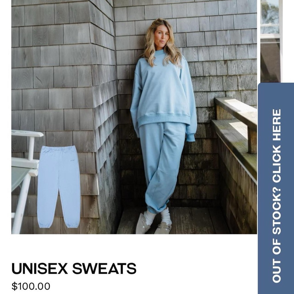 Parke Blue Unisex Sweatpants